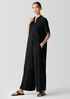 Silk Georgette Crepe Band Collar Dress