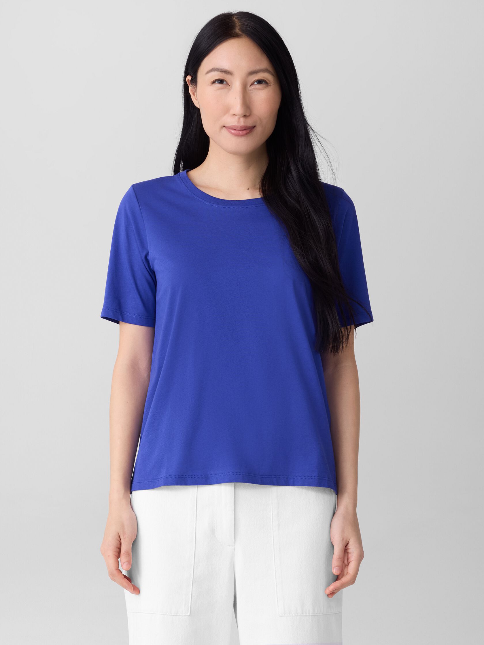 Organic Pima Cotton Jersey Round Neck Tee