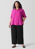 Silk Georgette Crepe Classic Collar Shirt
