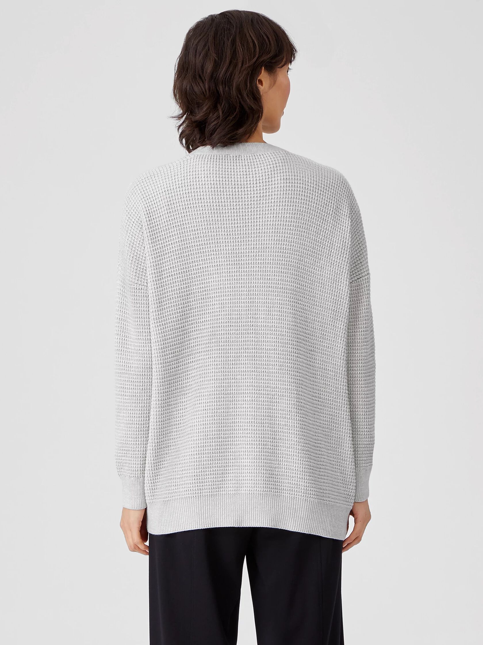 Organic Cotton Silk Boyfriend Cardigan