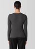 Sheer Knit Long-Sleeve Tee