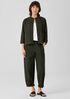 Organic Cotton Pucker Mandarin Collar Jacket