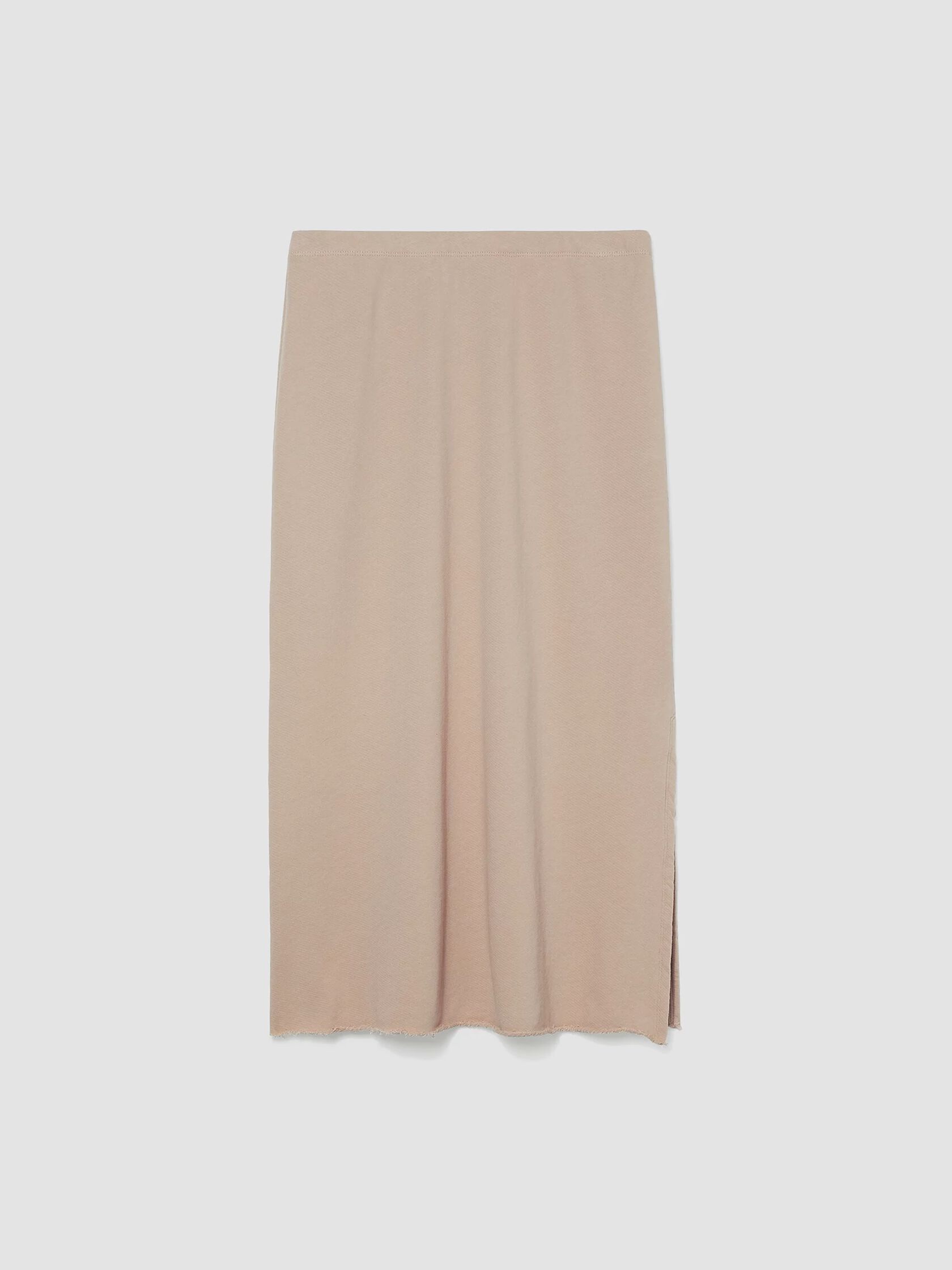 Lightweight Organic Cotton Terry A-Line Skirt