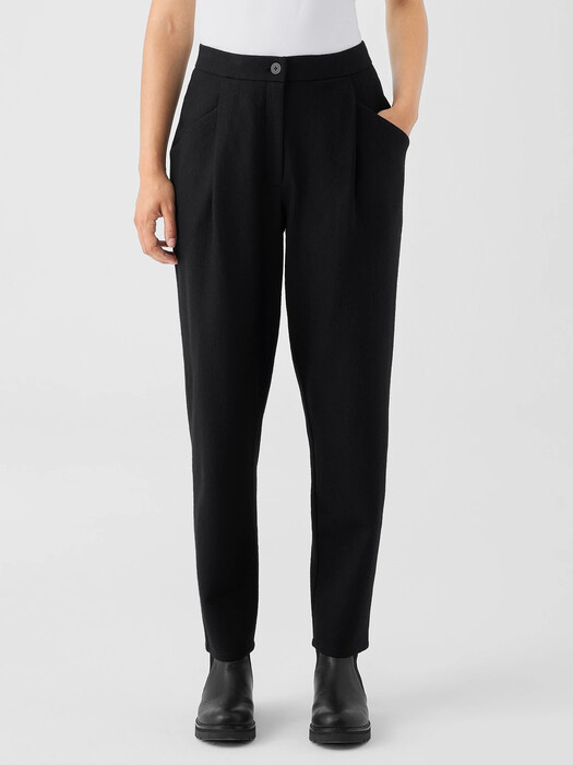 Boiled Wool Jersey Carrot Pant