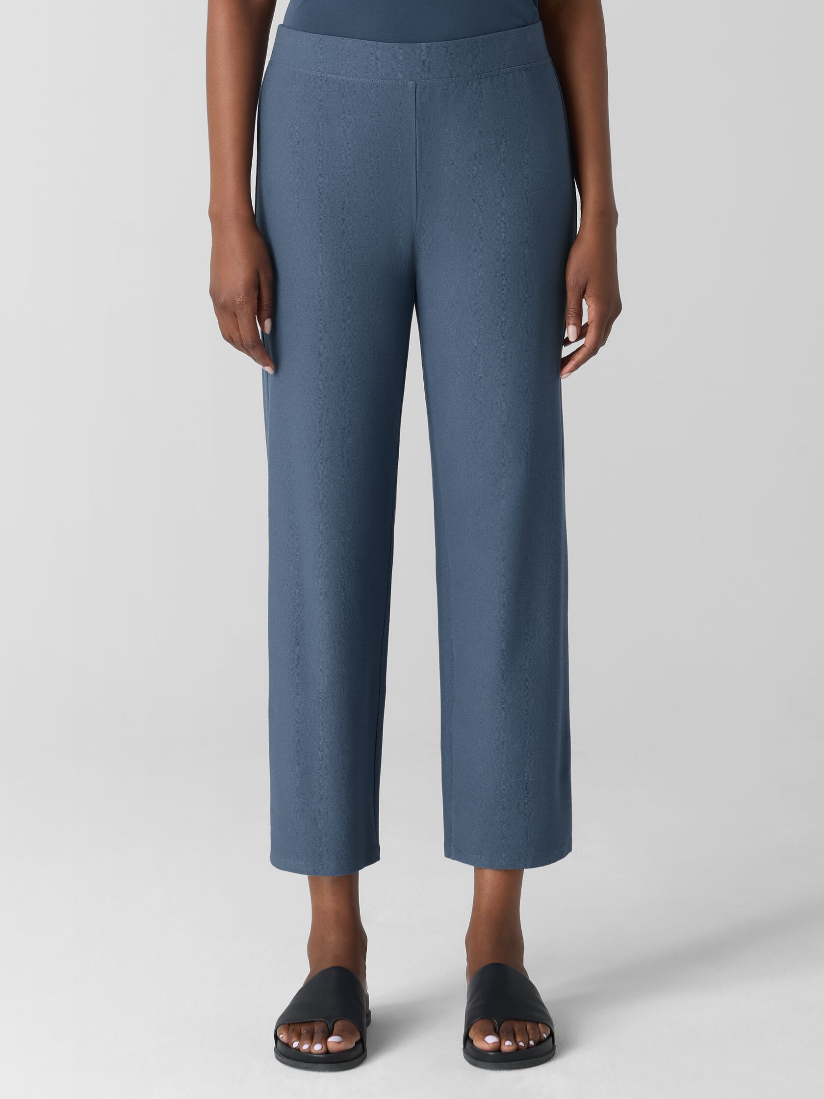 Washable Stretch Crepe Straight Pant