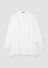Organic Handkerchief Linen Band Collar Long Shirt