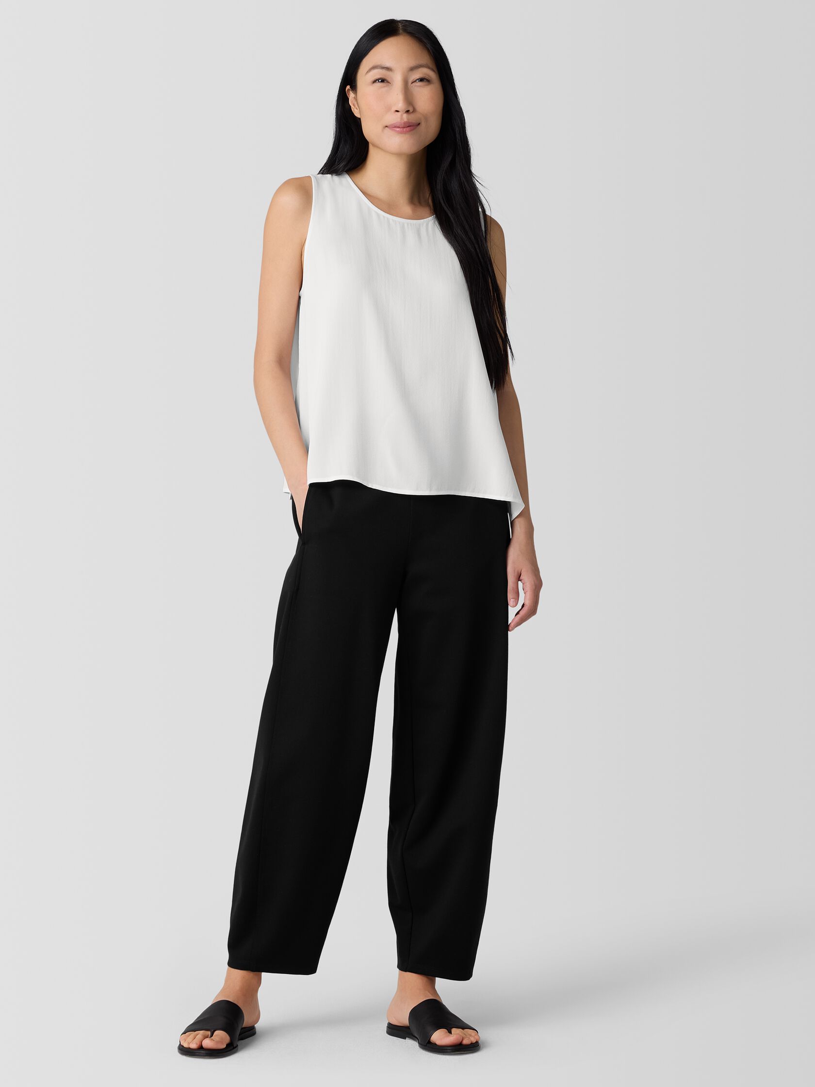 Washable Flex Ponte Curved Lantern Pant