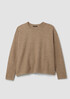 Fine Felted Wool Crew Neck Top in Regenerative Wool