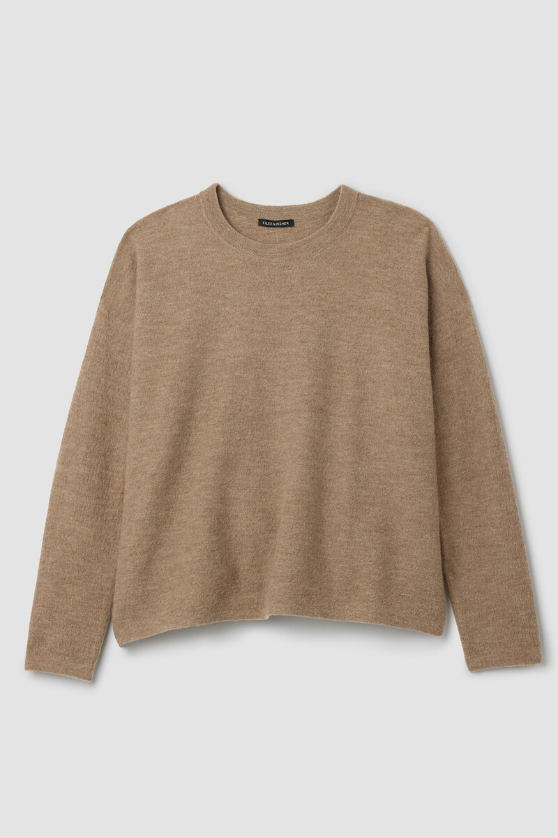 Fine Felted Wool Crew Neck Top in Regenerative Wool Fine Felted Wool Crew Neck Top in Regenerative Wool