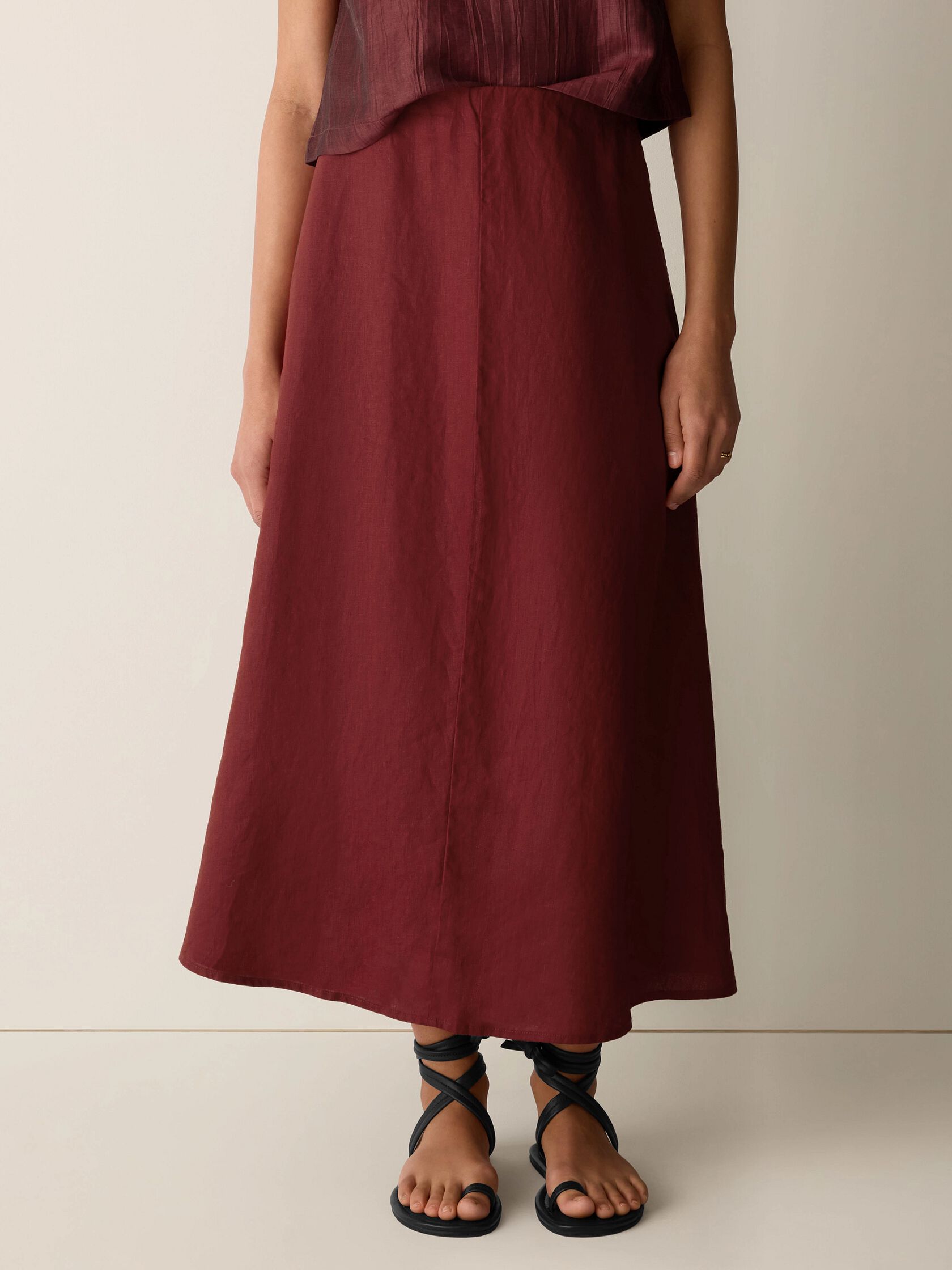 Organic Linen Half-Circle Skirt