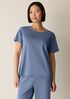 Organic Cotton Interlock Jewel Neck Sleep Tee