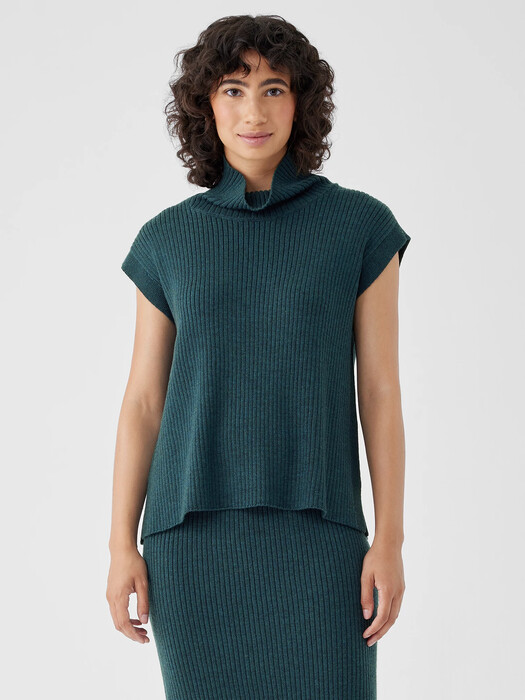 Merino Turtleneck Top in Regenerative Wool