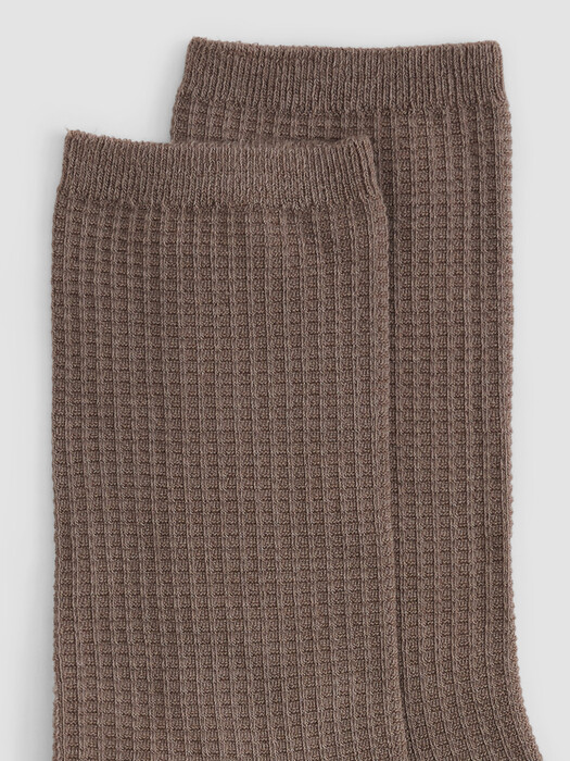 Cotton Waffle Crew Sock