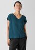 Organic Linen Jersey V-Neck Tee