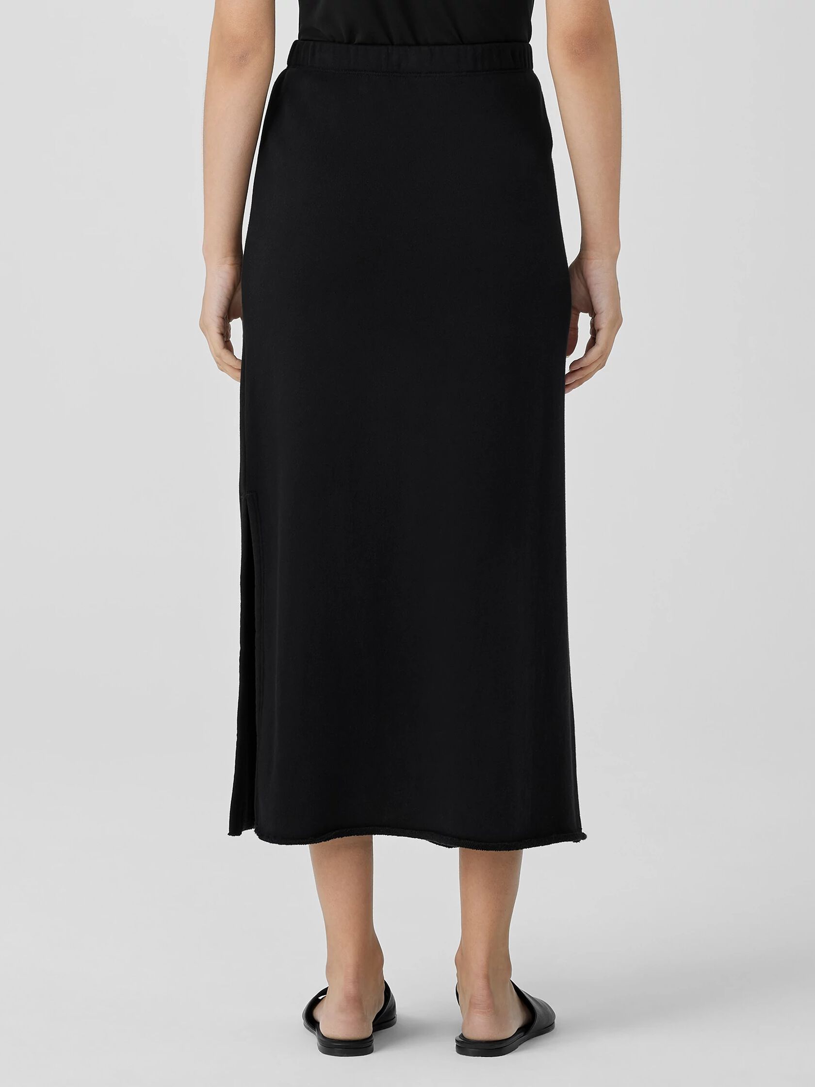 Organic Cotton French Terry A-Line Skirt