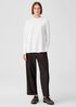 Organic Pima Cotton Interlock Mock Neck Top