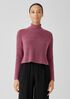 Merino Cropped Turtleneck Top in Regenerative Wool