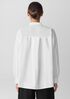 Washed Organic Cotton Poplin Band Collar Shirt