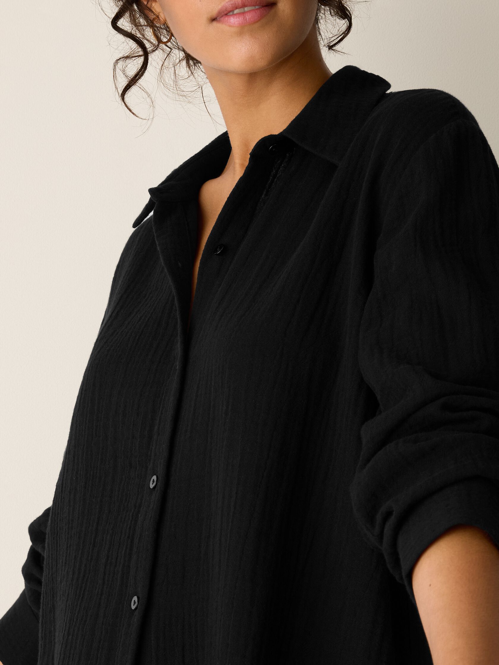 Organic Cotton Lofty Gauze Classic Collar Shirt