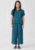 Washed Organic Linen Delave Short-Sleeve Shirt
