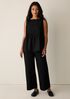 Washable Stretch Crepe Wide-Leg Pant
