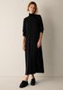 Stretch Jersey Knit Turtleneck Dress