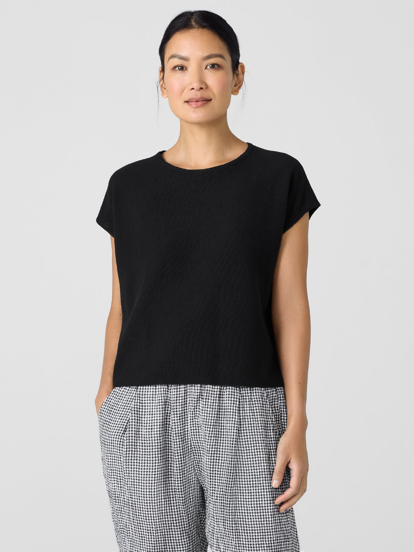 Organic Linen Cotton Square Top