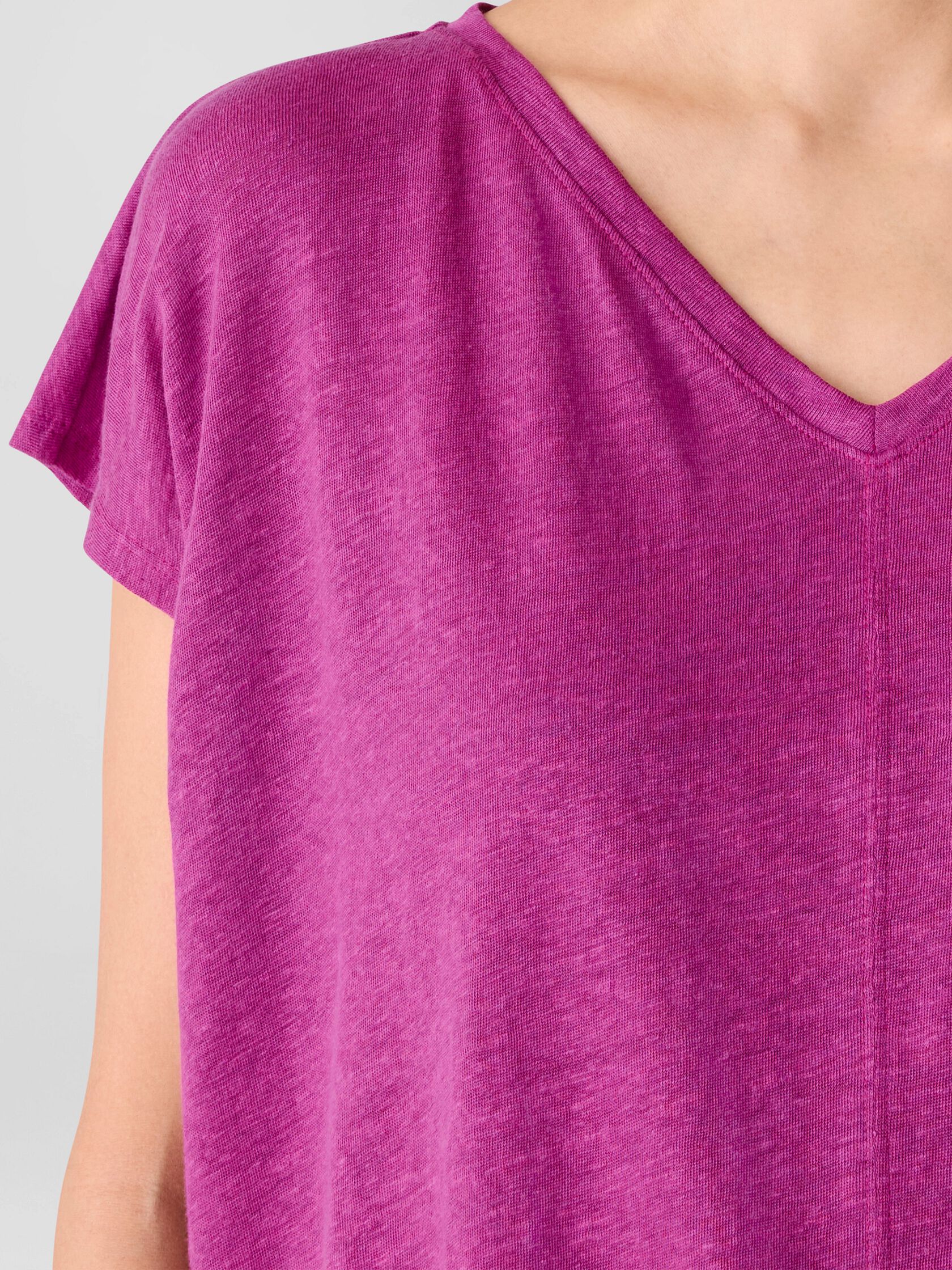 Organic Linen Jersey V-Neck Tee