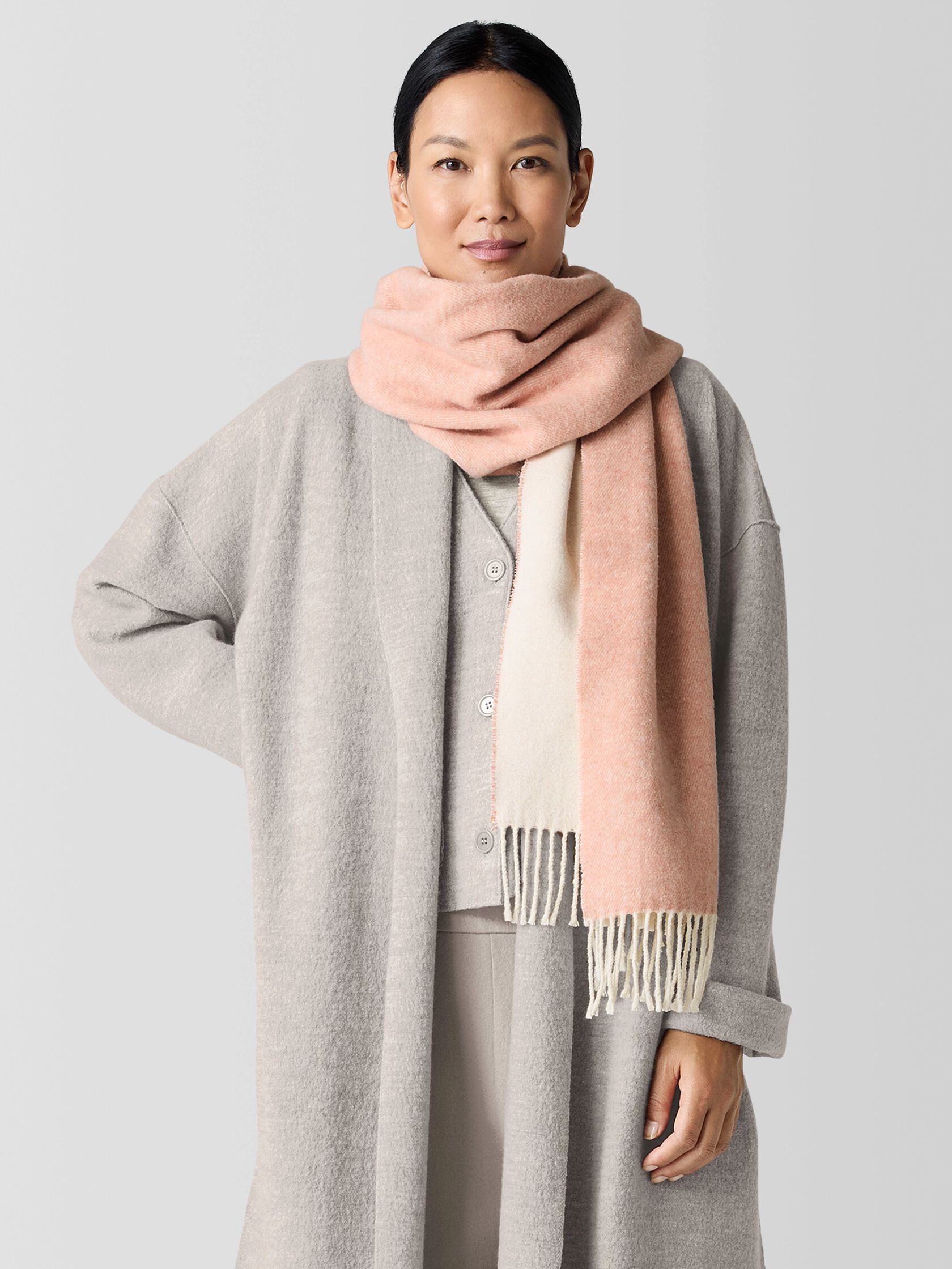 Brushed Recycled Cotton Cashmere Scarf