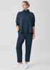 Cozy Brushed Terry Hug Funnel Neck Box-Top