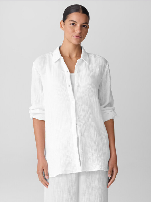 Organic Cotton Lofty Gauze Classic Collar Shirt