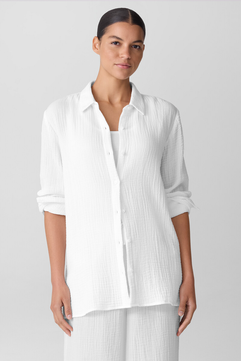 Organic Cotton Lofty Gauze Classic Collar Shirt Organic Cotton Lofty Gauze Classic Collar Shirt