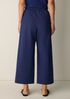 Stretch Organic Cotton Poplin Wide-Leg Pant