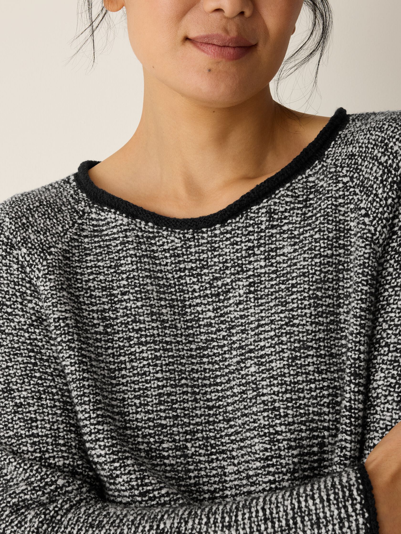 Peruvian Cotton Cloud Jewel Neck Top