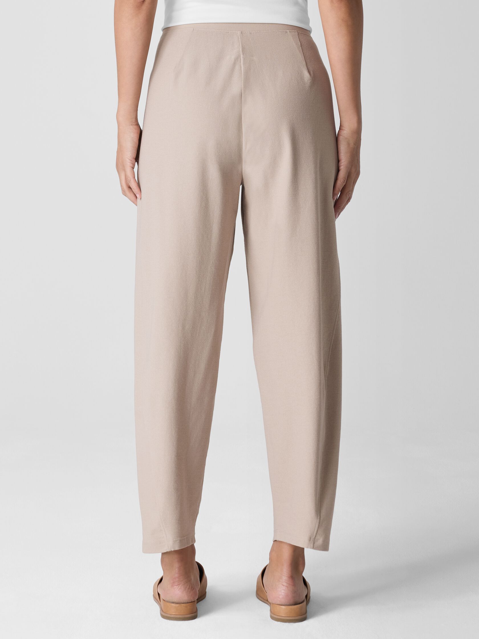 Washable Stretch Crepe Lantern Pant