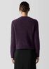 Mohair Plush Mélange Crew Neck Cardigan