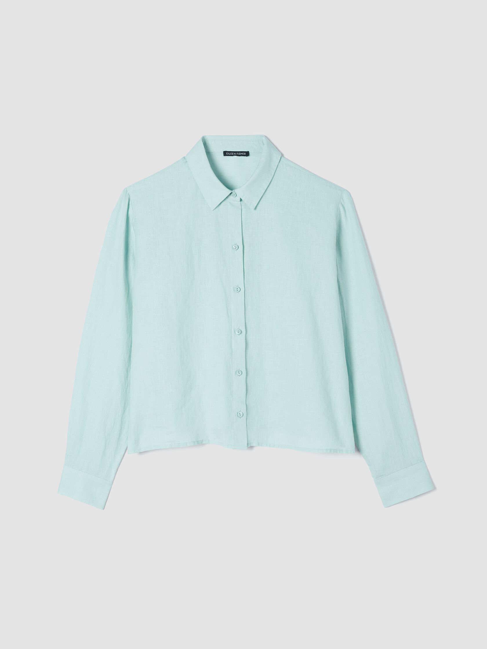 Organic Handkerchief Linen Classic Collar Short Shirt