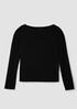 Fine Stretch Jersey Knit Bateau Neck Top