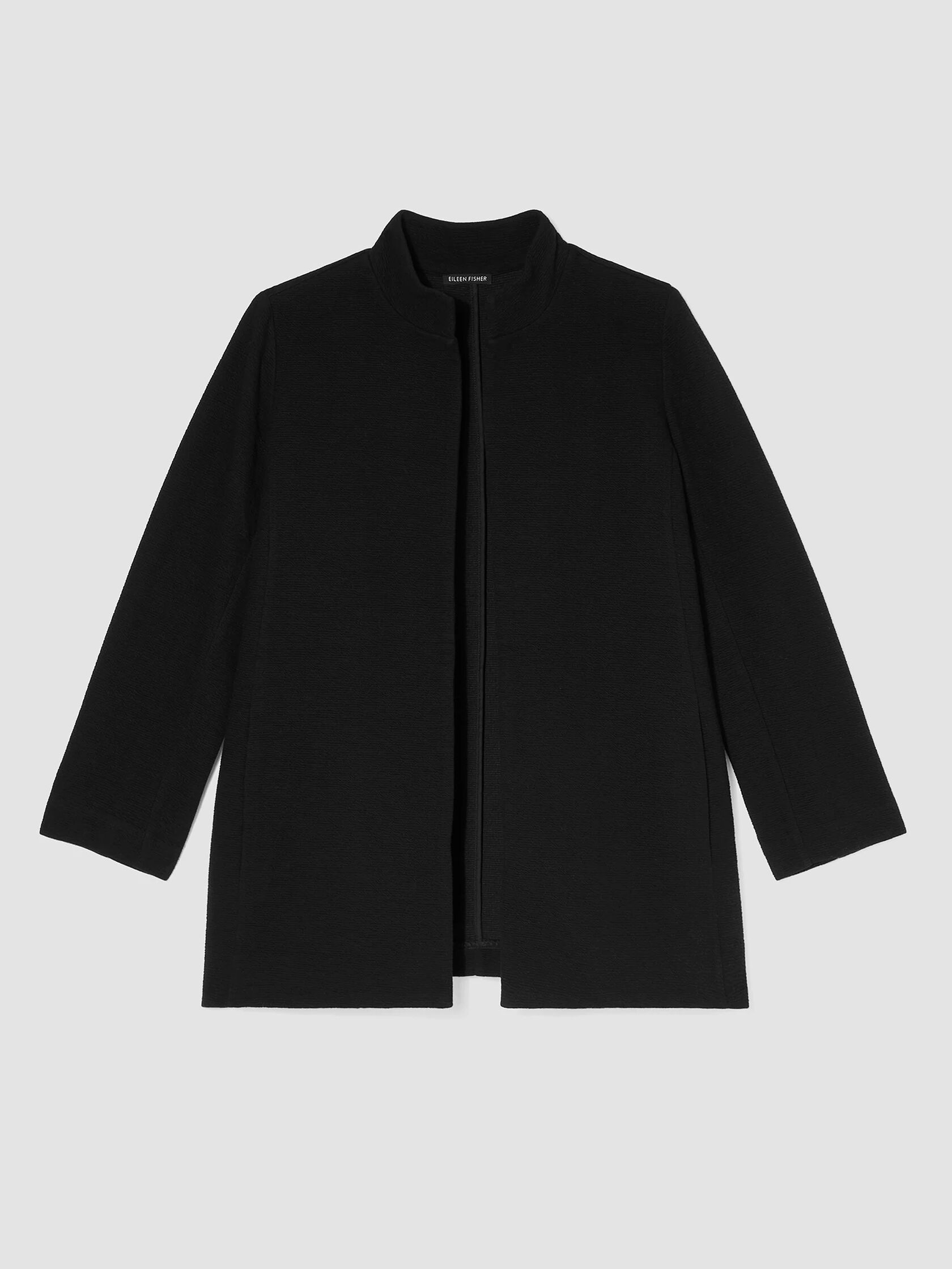 Crinkled Organic Cotton Knit Jacket