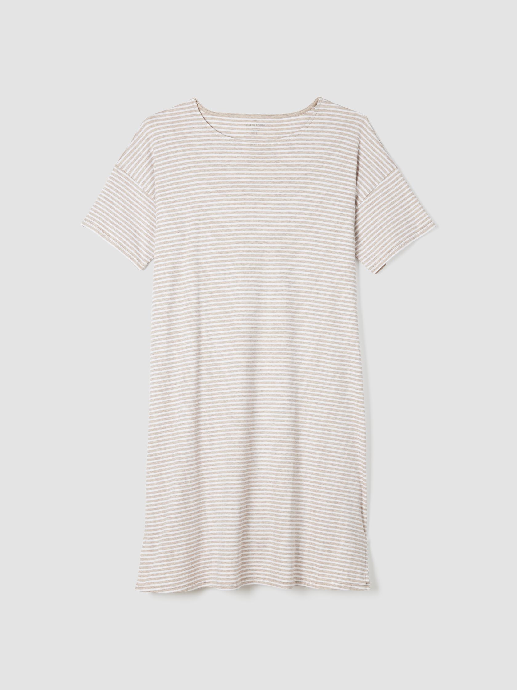 Striped Organic Cotton Interlock Sleep Dress