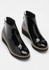 Loyal Wedge Bootie in Patent Leather