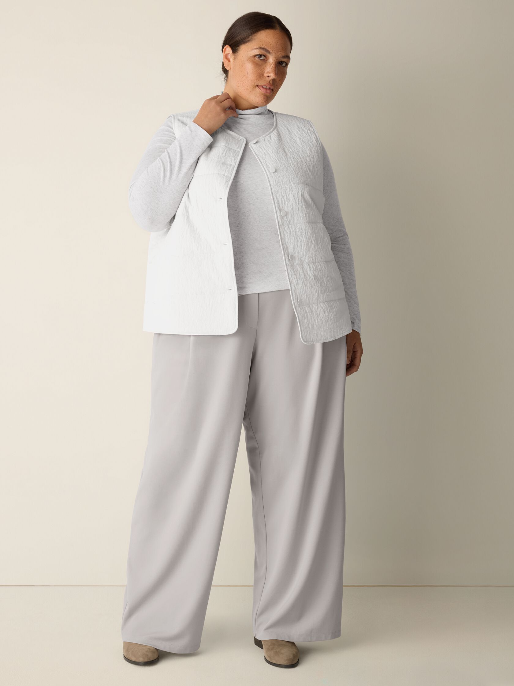 Silk Nylon Quilted Vest