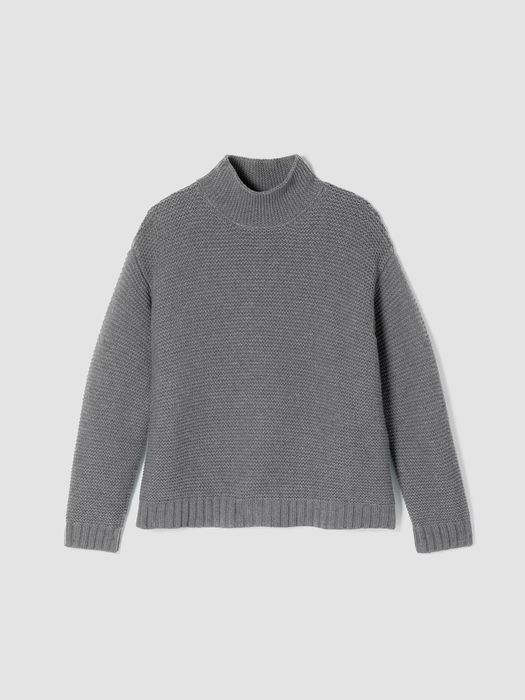 Recycled Cashmere Wool Funnel Neck Top