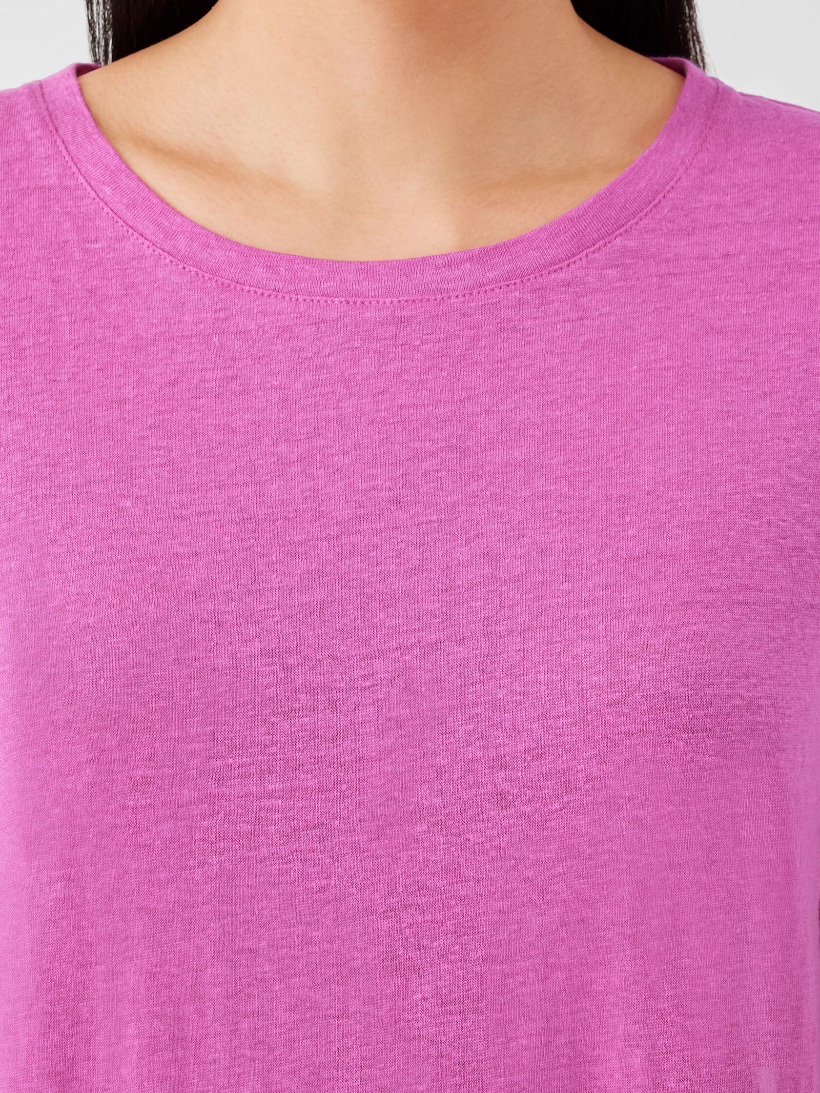 Organic Linen Jersey Crew Neck Tee