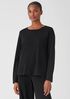 Cozy Organic Cotton Interlock Jewel Neck Top