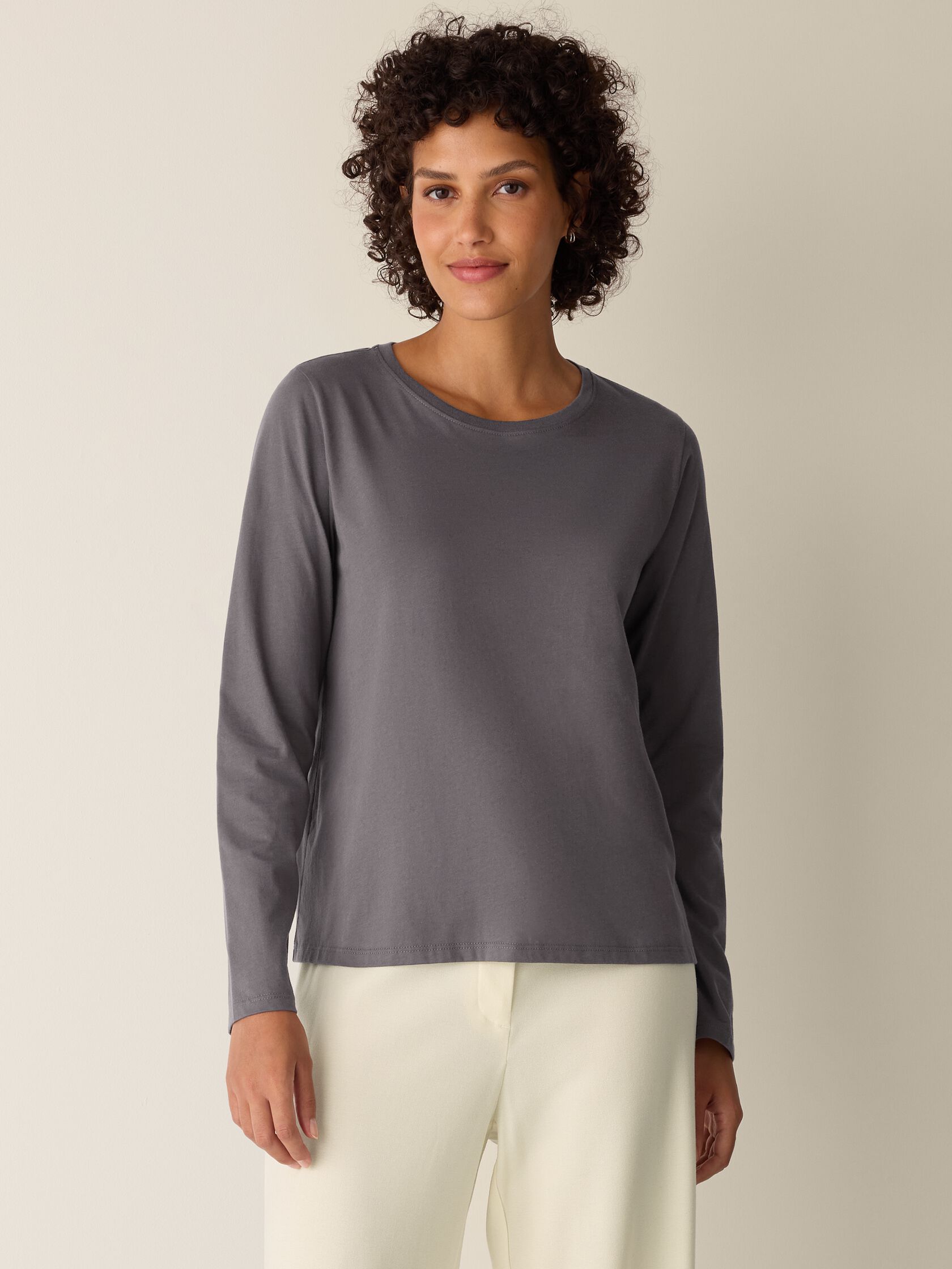 Organic Pima Cotton Jersey Long-Sleeve Tee