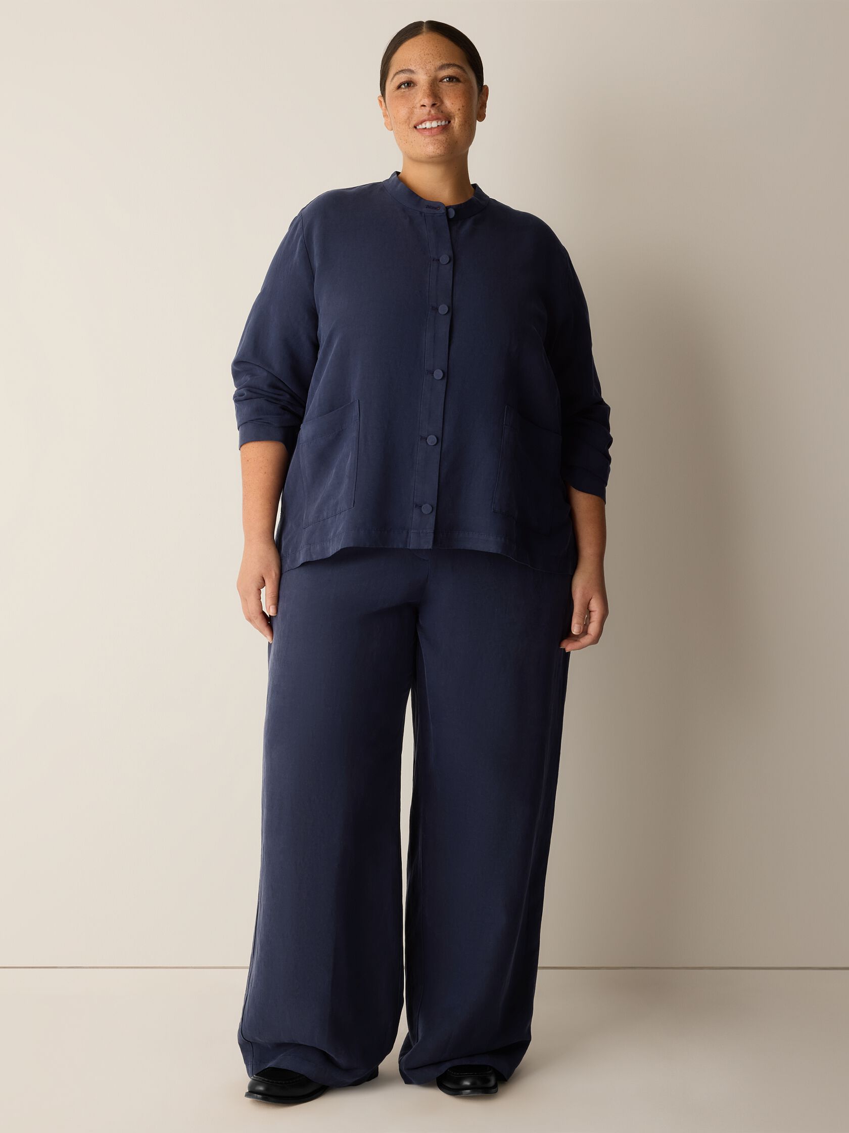 Linen Silk Twill Shirt Jacket