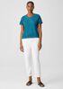 Organic Cotton Hazy Slub V-Neck Tee