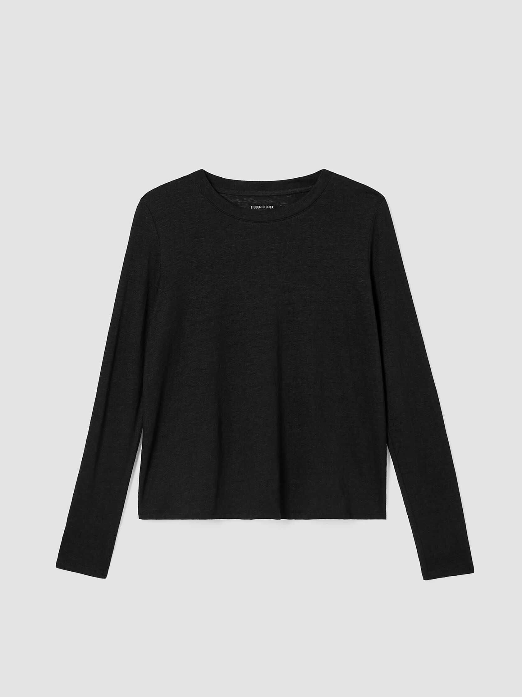 Organic Linen Jersey Crew Neck Top