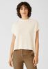 Organic Linen Cotton Mock Neck Top